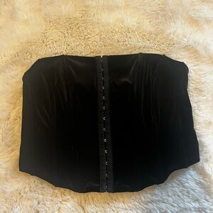 Black Strapless Corset Top